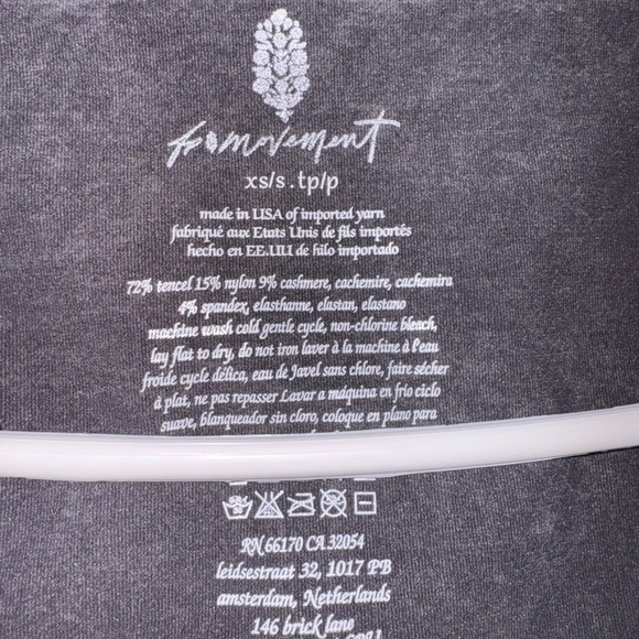 Free People Women’s Good Karma Corset Long Sleeve Onesie Blk Mineral Wash XS/S - Picture 2 of 5